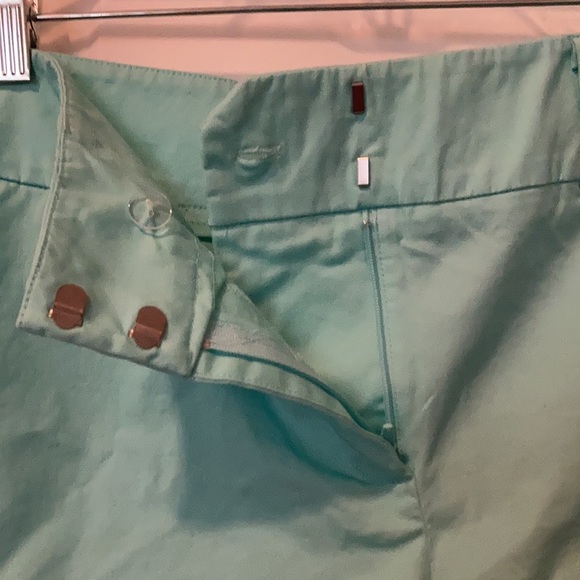 EUC shorts teal blue & green & white stripe - Picture 8 of 12